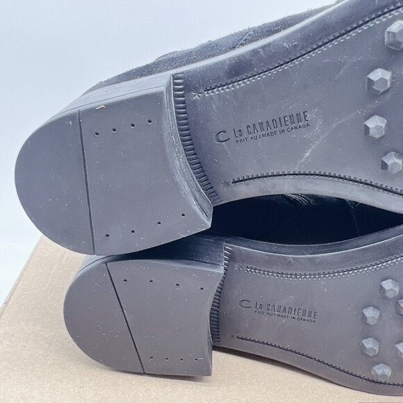 La Canadienne Waterproof Women's Saria Zip Up Ankle Boot Black Suede US 8.5 - Picture 9 of 11